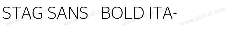 STAG SANS   BOLD ITA字体转换